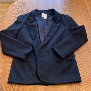 Silence + Noise black open front blazer